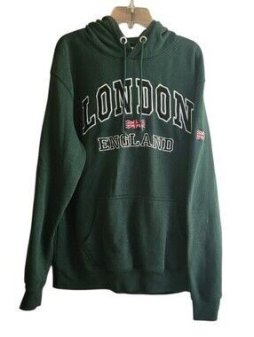 16Sixty Unisex Dark Green 'London England' Souvenier Pullover Hoodie